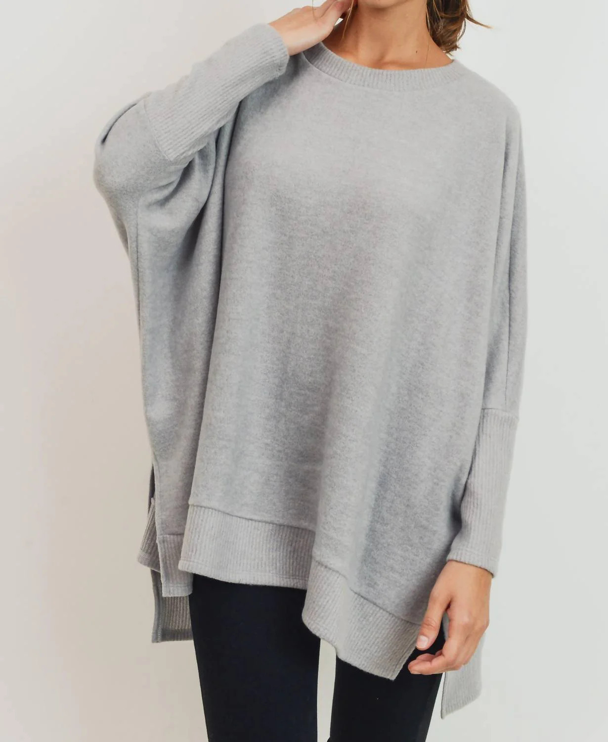 Oversized Sweater In Heather Gray | Shop Simon