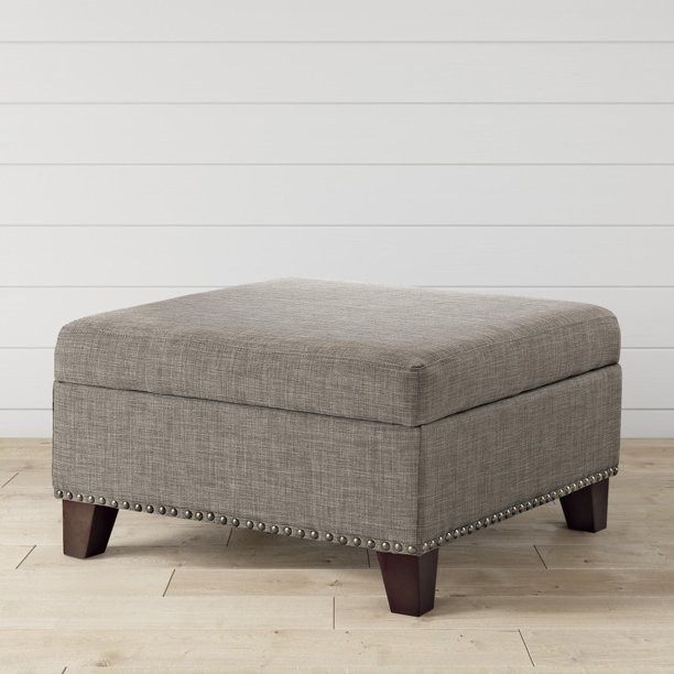 Better Homes and Gardens Grayson Linen Square Ottoman with Nailheads, Multiple Colors | Walmart (US)