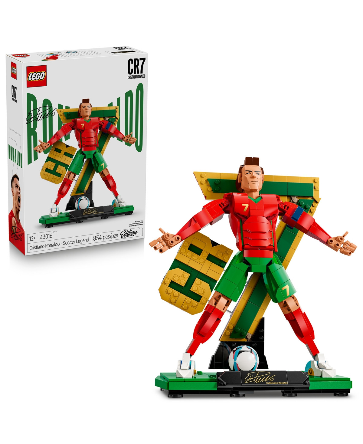 Lego Editions Cristiano Ronaldo Soccer Legend 43016, 854 Pieces | Macy's