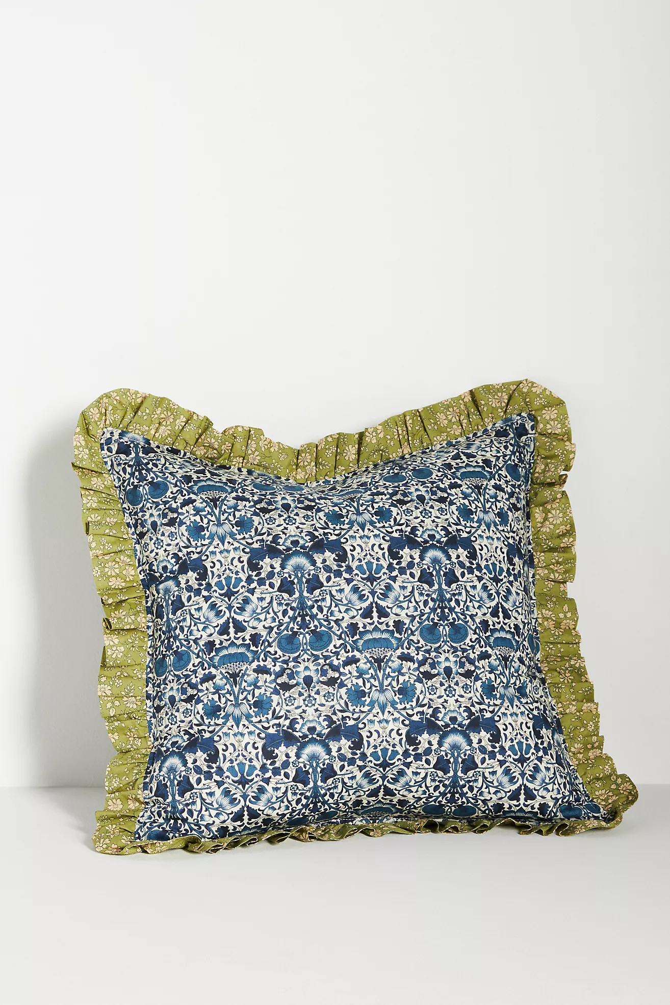 Coco & Wolf Silk Ruffle Cushion Cover | Anthropologie (US)