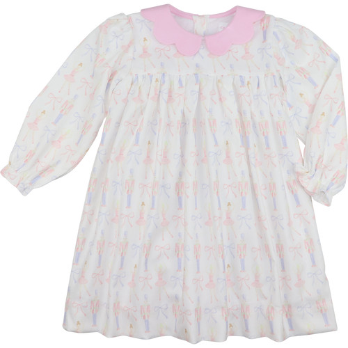 Pink Corduroy Nutcracker and Bow Dress | Cecil and Lou