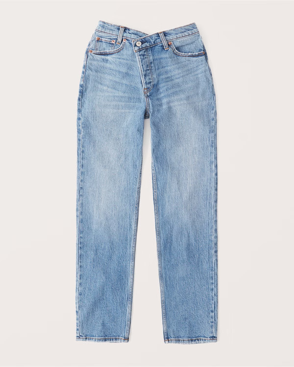 Women's Curve Love High Rise Dad Jeans | Women's Bottoms | Abercrombie.com | Abercrombie & Fitch (US)