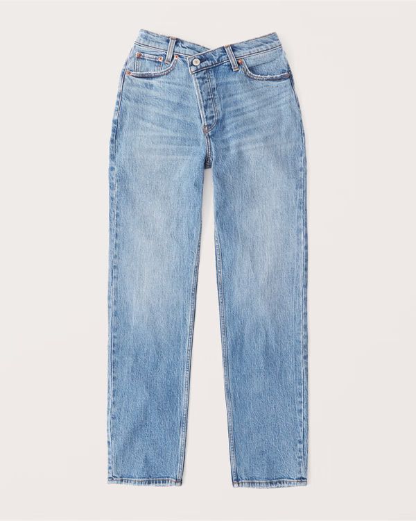 Curve Love High Rise Dad Jeans | Abercrombie & Fitch (US)