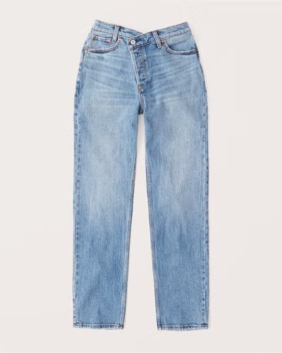Curve Love High Rise Dad Jeans | Abercrombie & Fitch (UK)