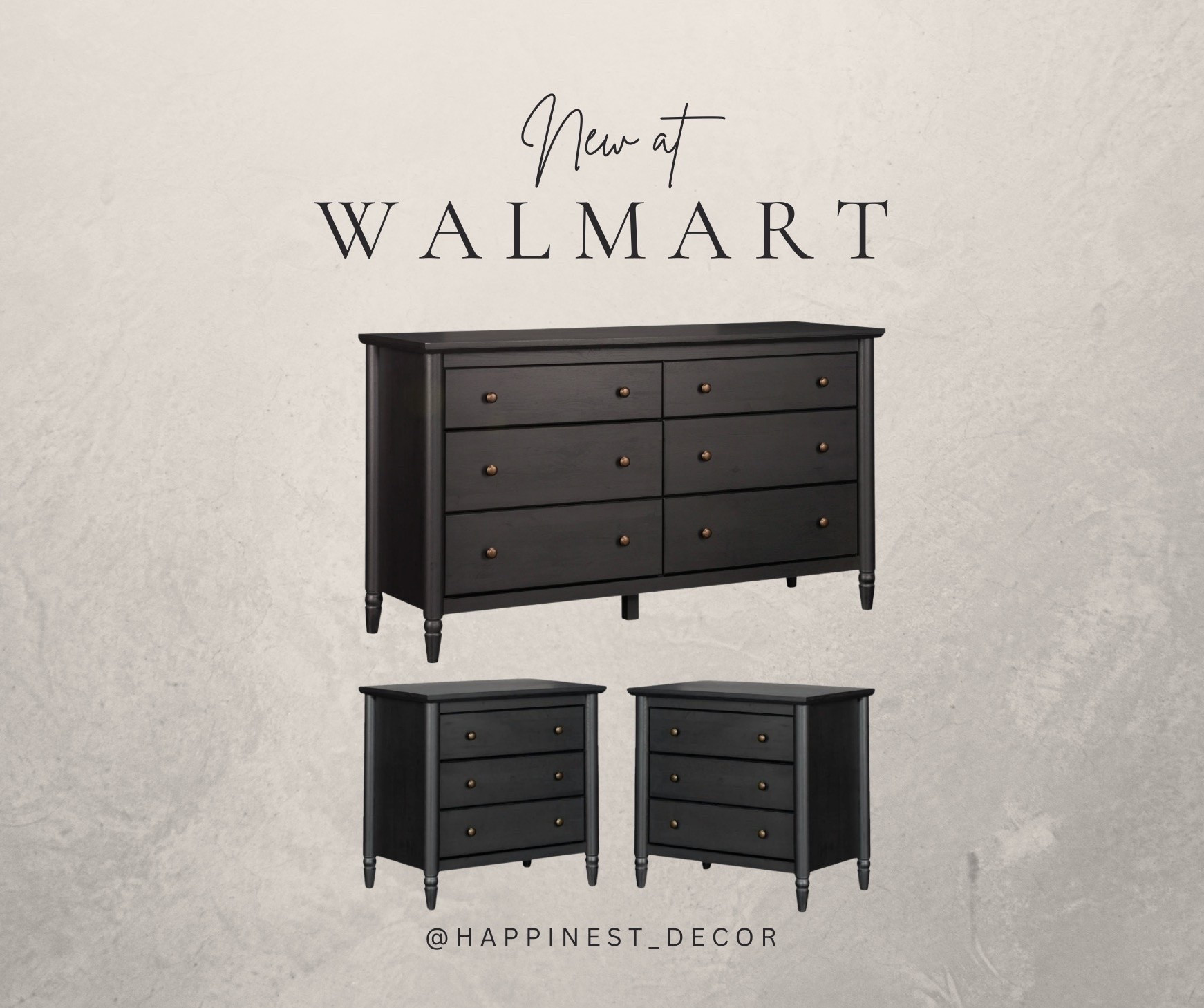 Walmart furniture, neutral bedroom furniture,budget friendly, black dresser, black nightstand, my Texas house

#LTKHome