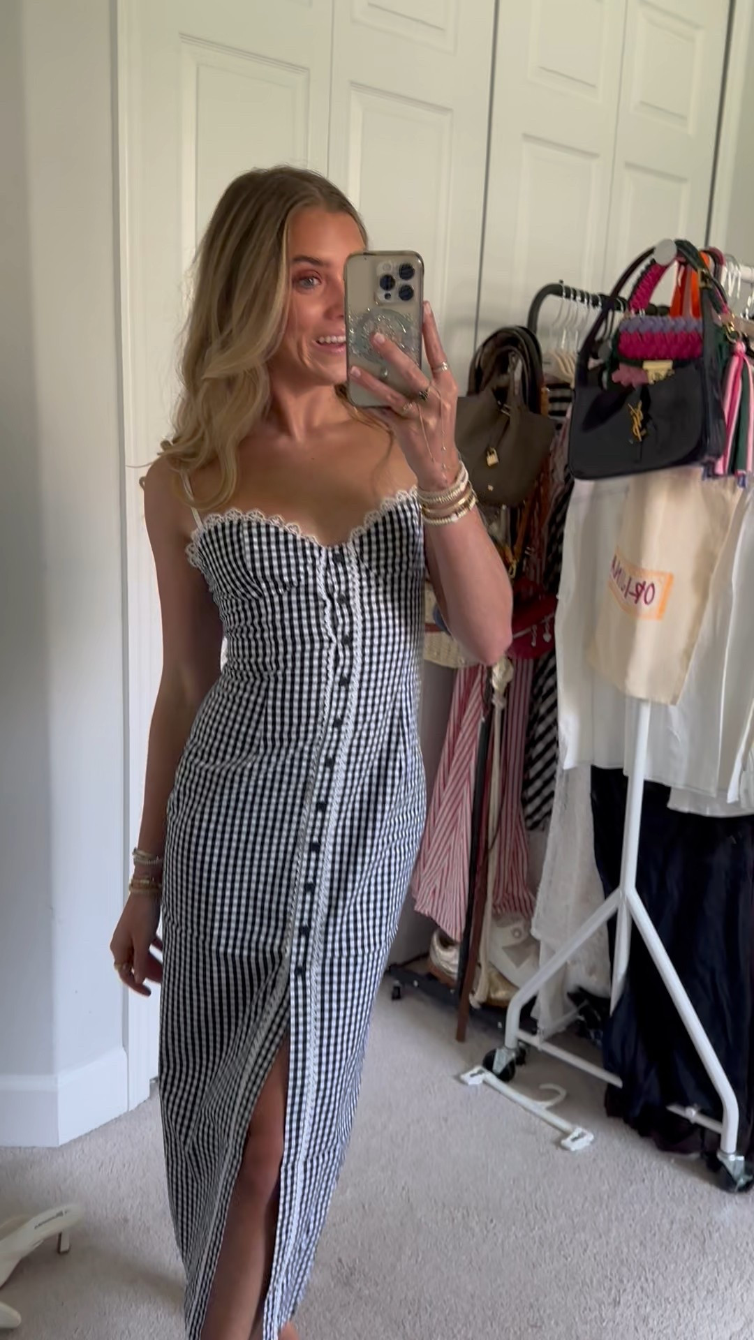 Showpo ANESSA MIDI DRESS - BUTTON FRONT BUSTIER FITTED DRESS IN BLACK GINGHAM size US 2. Elevate your wardrobe with the Anessa Midi Dress – the ultimate go-to for effortless style and confidence. This black fit & flare dress is crafted from breathable cotton, making it perfect for all-day comfort whether you’re off to brunch or dancing the night away. @showpo

#LTKStyleTip #LTKFindsUnder100 #LTKParties