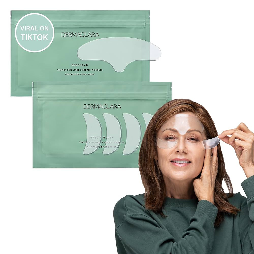 Dermaclara Silicone Facial Patches - Anti-Wrinkle Face Patches for Frown, Smile Lines & Forehead,... | Amazon (US)