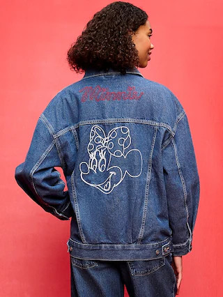 Old Navy x Disney Oversized Minnie Mouse Jean Trucker Jacket for Women | Old Navy (US)