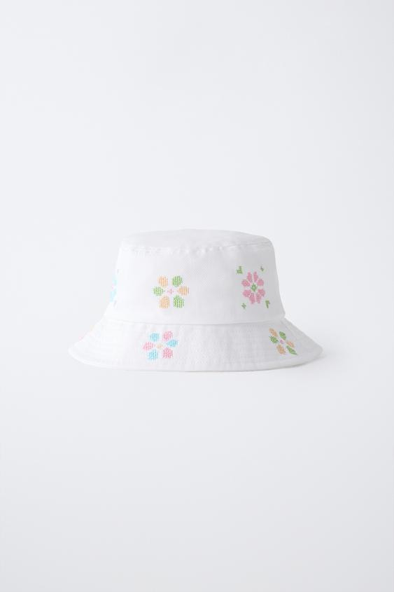 EMBROIDERED BUCKET HAT | Zara US