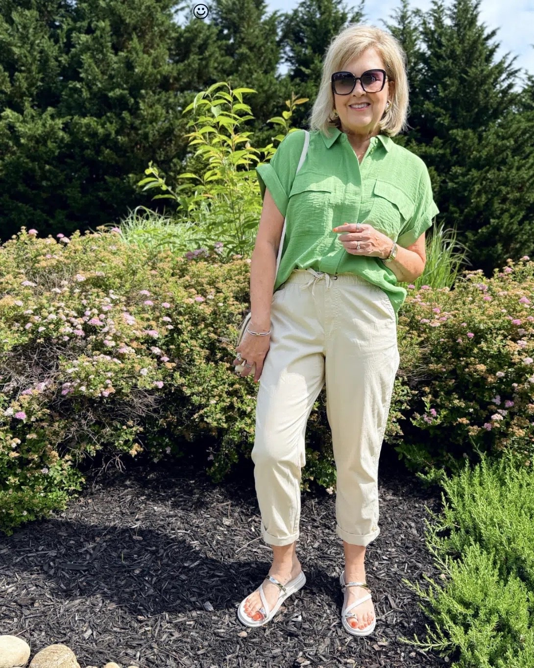 Easy paper bag waist pants! These are available in several colors and a great alternative to jeans or dress pants this Spring. I’m wearing a size medium in the color sand. 

#LTKWorkwear #LTKOver40 #LTKootd