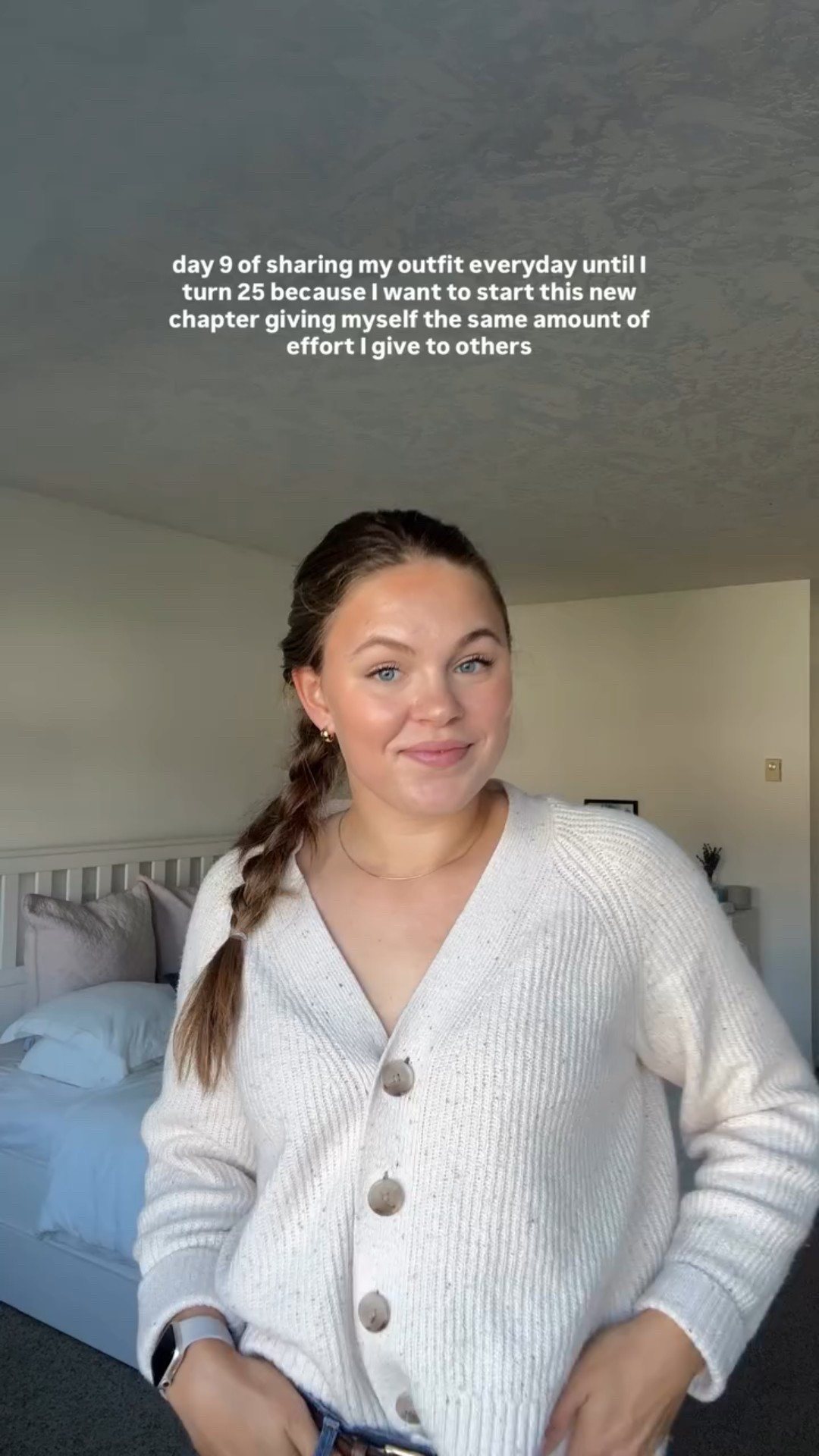 day 9/25 || give me a button down cardigan & wide leg jeans and I’ll give you a comfy work from home outfit that still feels put together 🫶🏼 

#outfitinmotion #wfhstyle #whatimwearing #outfitoftoday #twentysomethingstyle #workfromhomefashion