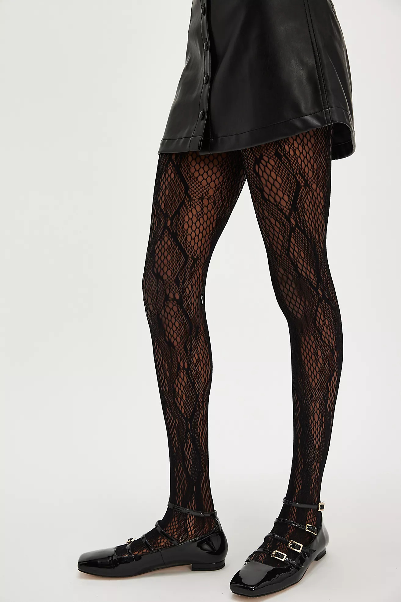 Sleek Snakeskin Tights | Free People (Global - UK&FR Excluded)