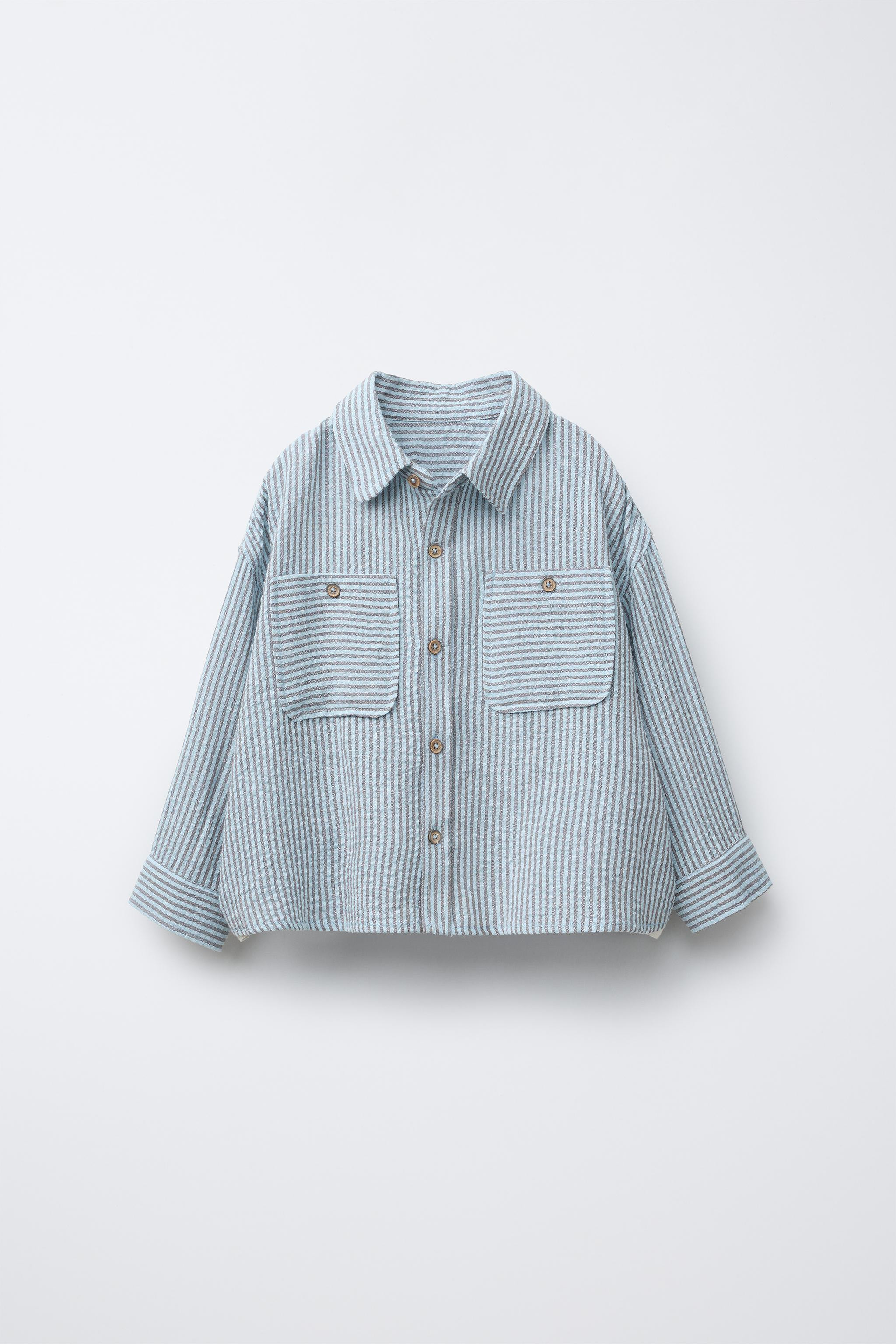 TEXTURED STRIPED SHIRT | Zara US