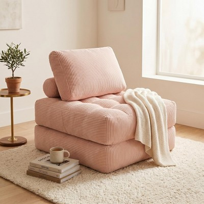 2-in-1 Corduroy Beanbag Couch & Convertible Sofa Bed – Fluffy Cloud Lounger for Living Room & Dorm, Fold-Out Floor Sleeper for Naps (No Assembly) | Target
