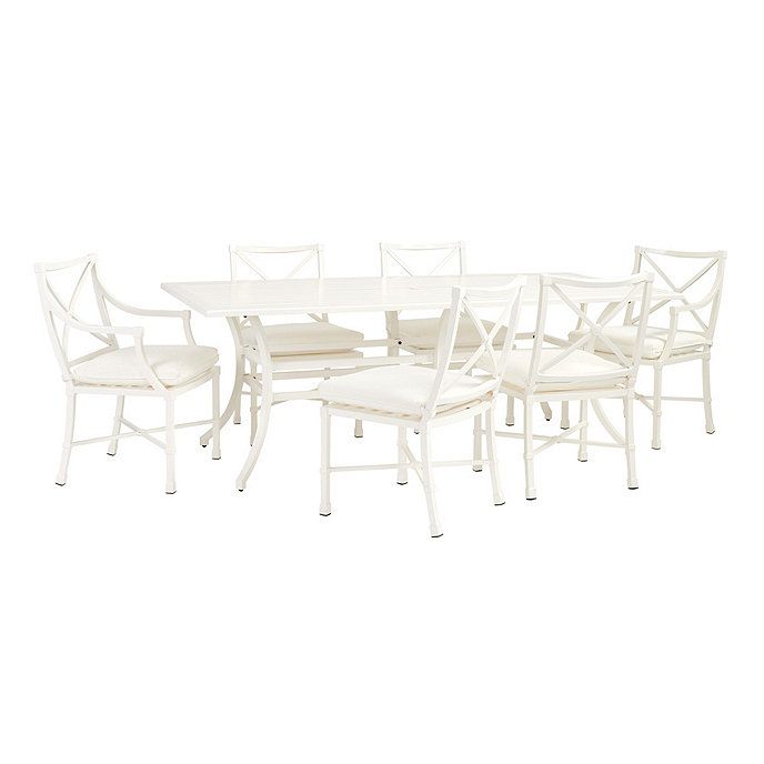 Suzanne Kasler Directoire 7-Piece 84" Rectangular Dining Set with CushionsWas $5,756.00Sale $4,60... | Ballard Designs, Inc.