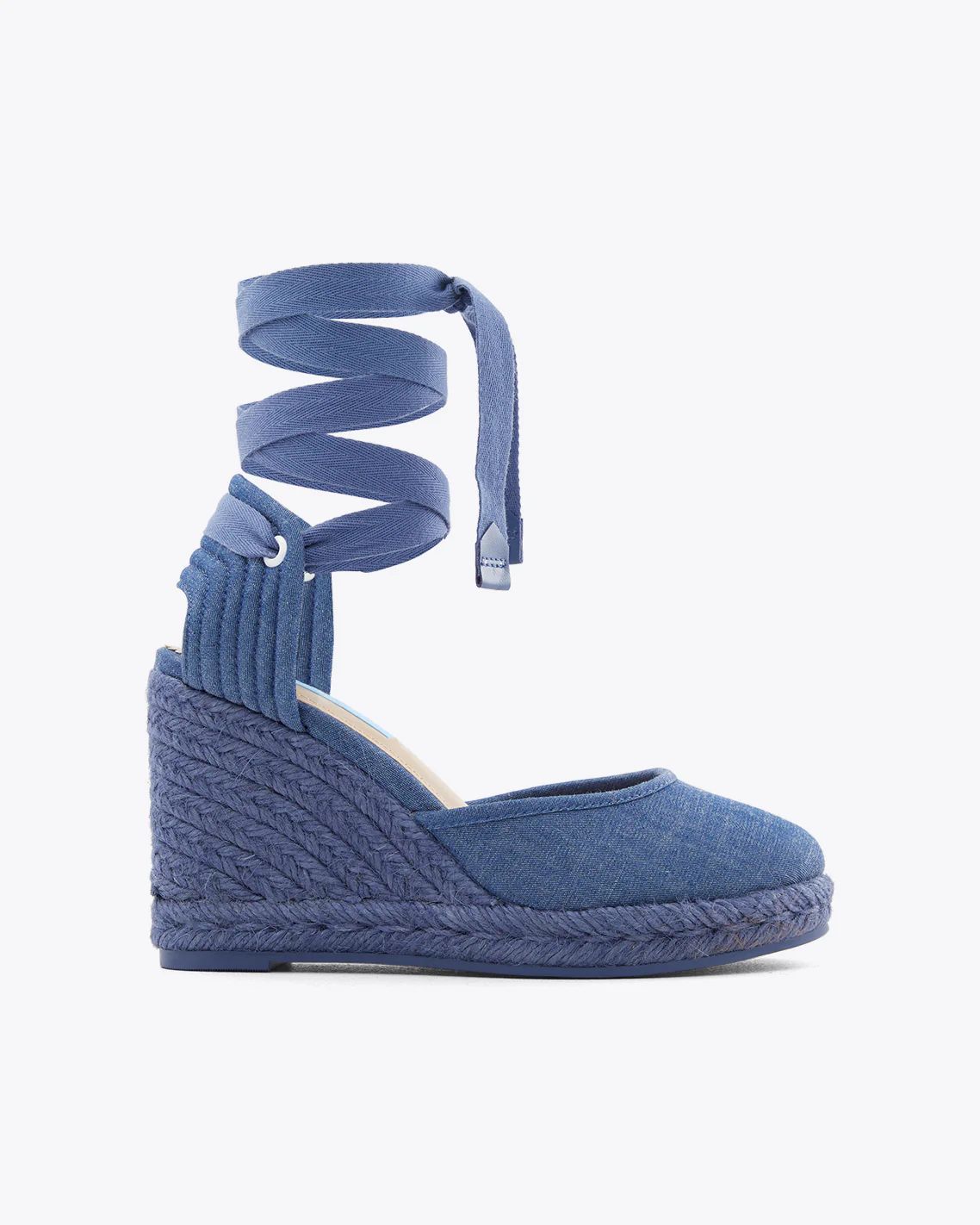 Olivia Espadrille Wedges in Chambray | Draper James (US)