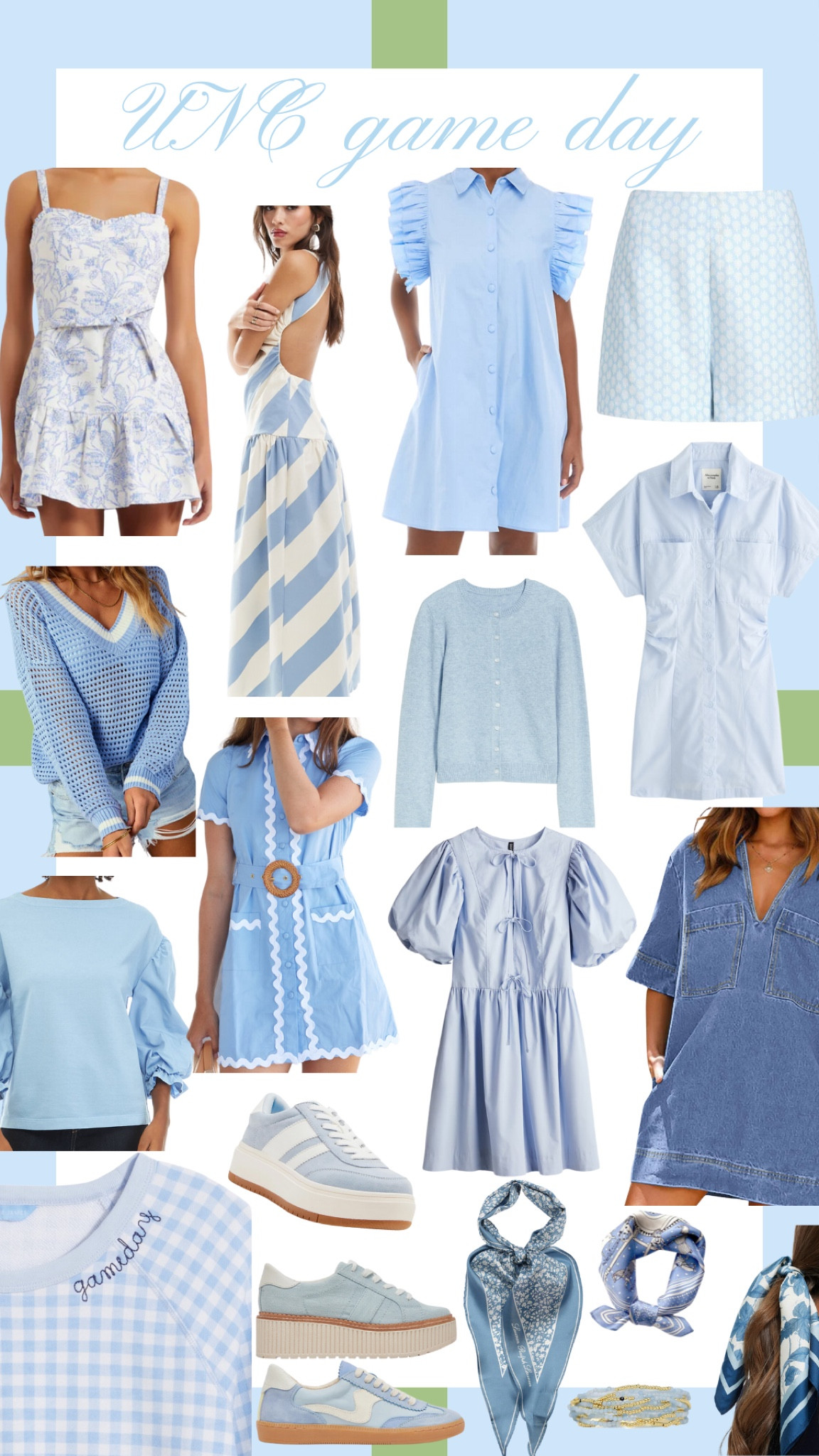 UNC game day fits light blue game day Carolina game 

#LTKSeasonal #LTKU

#LTKU #LTKSeasonal
