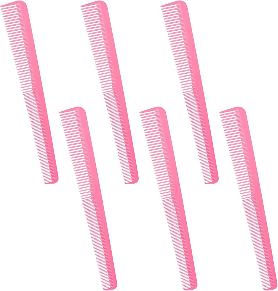 Boao 6 Pieces Tapered Comb Carbon Fiber Salon Hairdressing Fine and Wide Tooth Comb Heat Resistan... | Amazon (US)