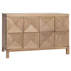 Noir Quadrant Modern Classic Washed Walnut Diamond 2 Door Sideboard | Kathy Kuo Home