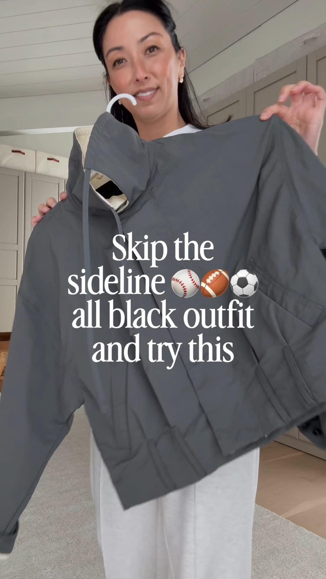 Skip your usual sideline all black outfit and try this. These are my favorite most flattering leisure pants. Come in different lengths. 

Zara jacket xs - removed belt
AYR tee medium
Varley wide leg pants xs 28” inseam
New Balance sneakers 5.5
Amazon sling bag
Polo Ralph Lauren hat
Dorsey Cecilia earrings 3.4
Dorsey James necklace 15”

#LTKmomlife #LTKOver40 #LTKPetite