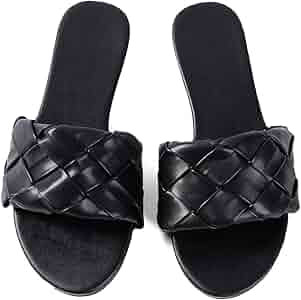 Women Flip-Flops Pearls Bow Sandals Beach Flat Rivets Rain Jelly Gold Pearls | Amazon (US)