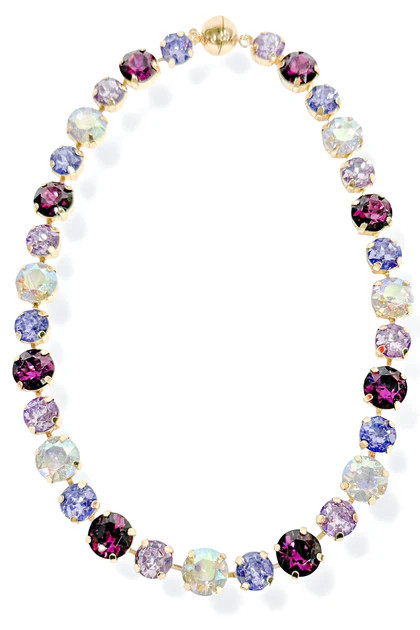TWT\u00ae Margret Purple Glass Stone Magnetic Necklace | The Willow Tree