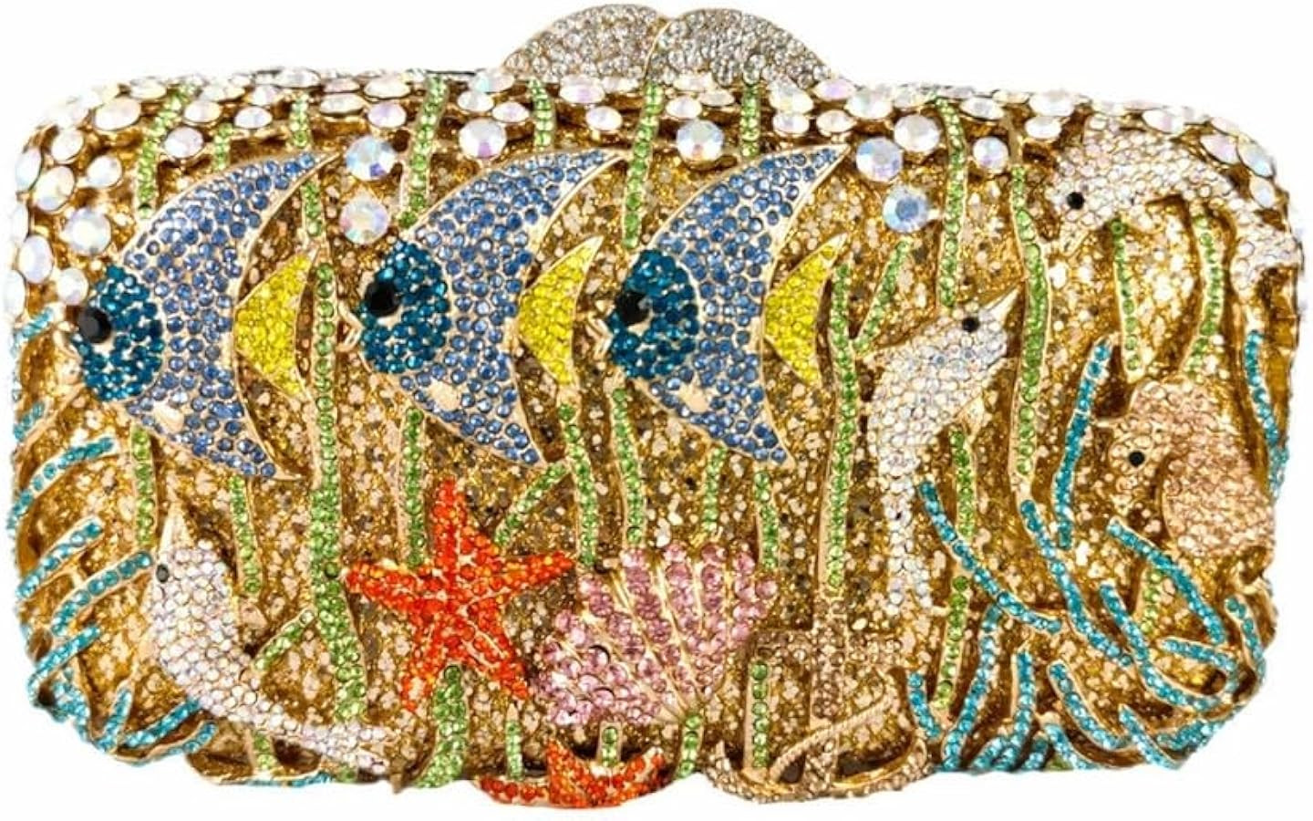 Women Summer Fish Conch Rhinestone Bag Dinner Handbag Sparkly Beach Shell Crystal Evening Clutch ... | Amazon (US)