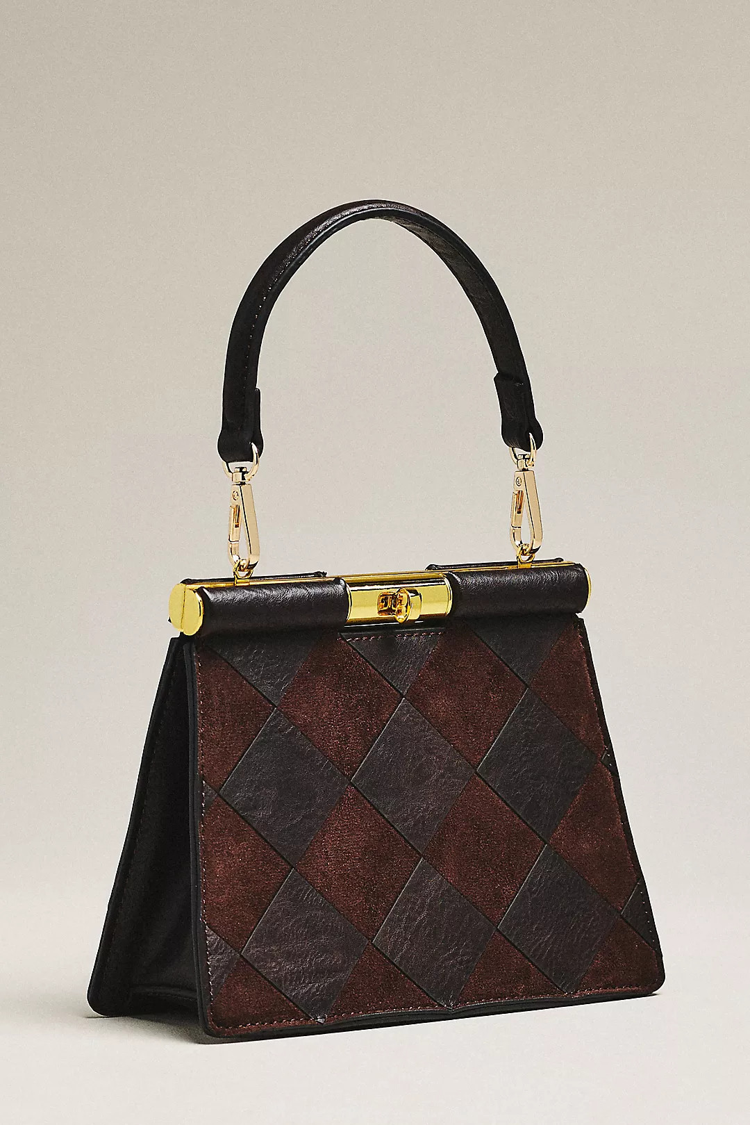 Edie Turnlock Suede Satchel | Anthropologie (US)