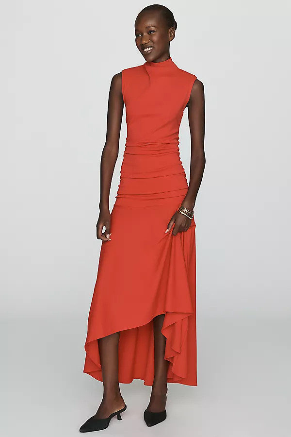 Mock Ruched Neck Dress | Anthropologie (US)