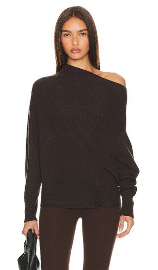 Lori Off Shoulder Sweater in Carob Melange | Revolve Clothing (Global)