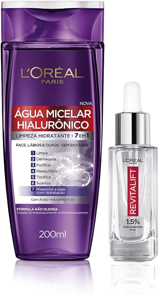 Kit Sérum Preenchedor Anti idade L'Oréal Paris Revitalift, 30ml + Água Micelar Hialurônico, 2... | Amazon (BR)