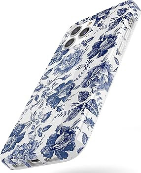Casely iPhone 12 Pro Max Floral Case | Rose to Fame Coquette | Blue & White Rose | Classic Ultra-... | Amazon (US)