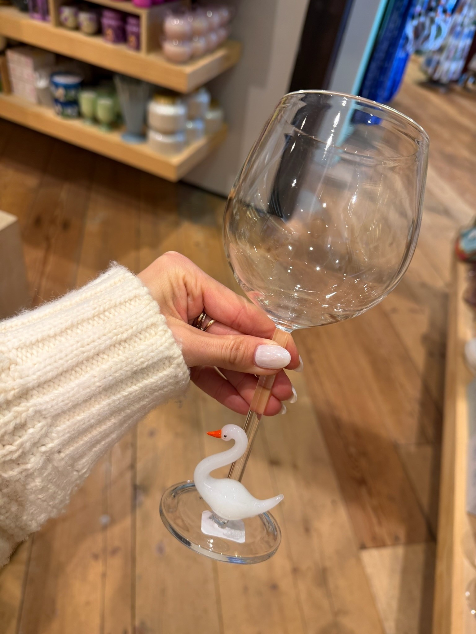 Wine glass with swan on the base, cute wine glass, anthropologie.

#LTKHome