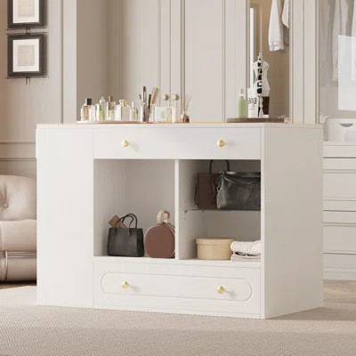 Closet Island with 6 Drawers,Jewelry Storage Vanity Island with compartments | Wayfair North America