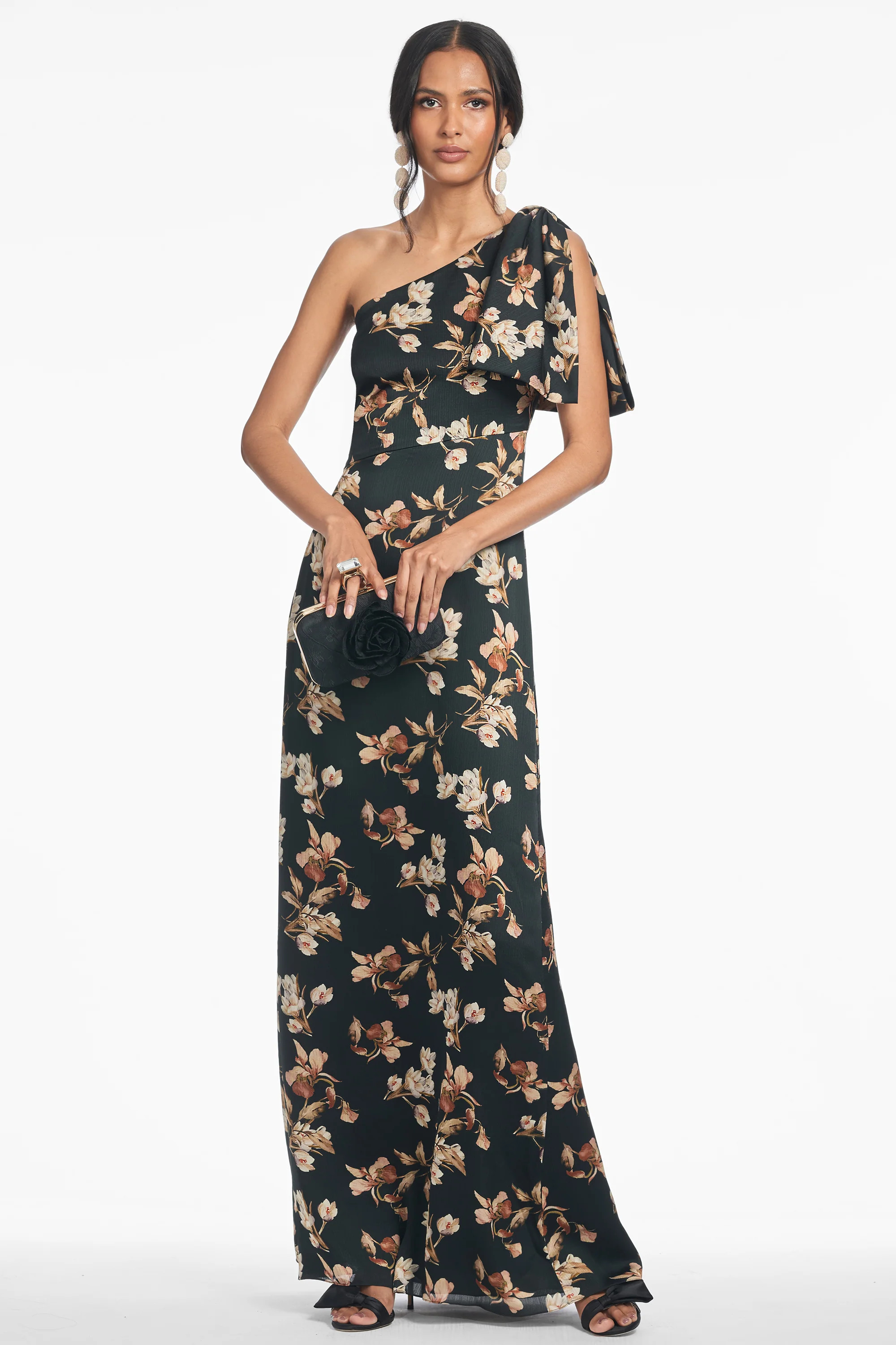 Chelsea Gown - Black Venetia Petal | Sachin and Babi