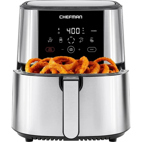 Chefman TurboFry 6-Quart Digital Air Fryer with Touch Controls and 4 Cooking Functions – Stainl... | Walmart (US)