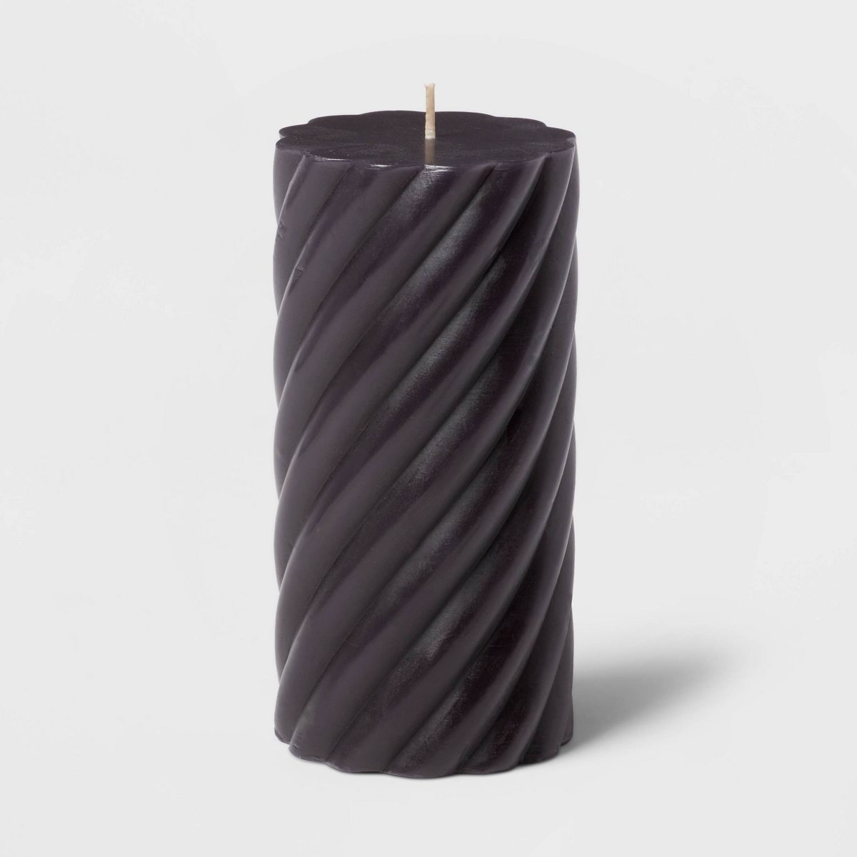 3x6 Twisted Pillar Candle Black - Threshold™ | Target