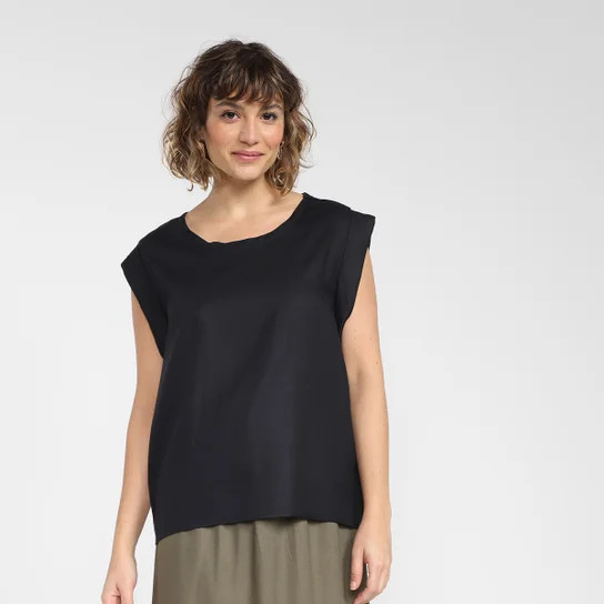 Regata Hering Muscle Tee Feminina - Preto | Zattini (BR)