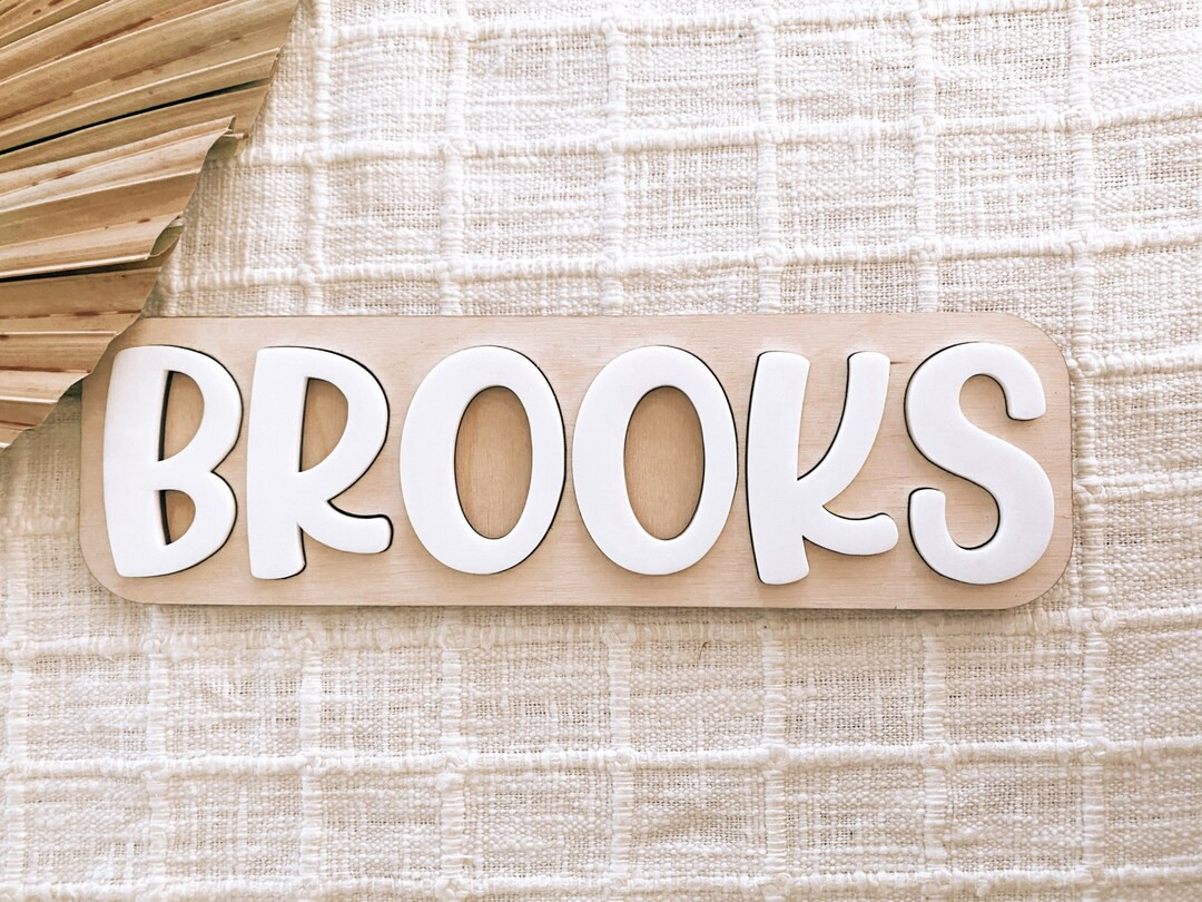 Wooden Name Puzzle, Gift for Kids, Name Puzzles for Toddlers, Montessori Baby Toys, First Birthda... | Etsy (US)