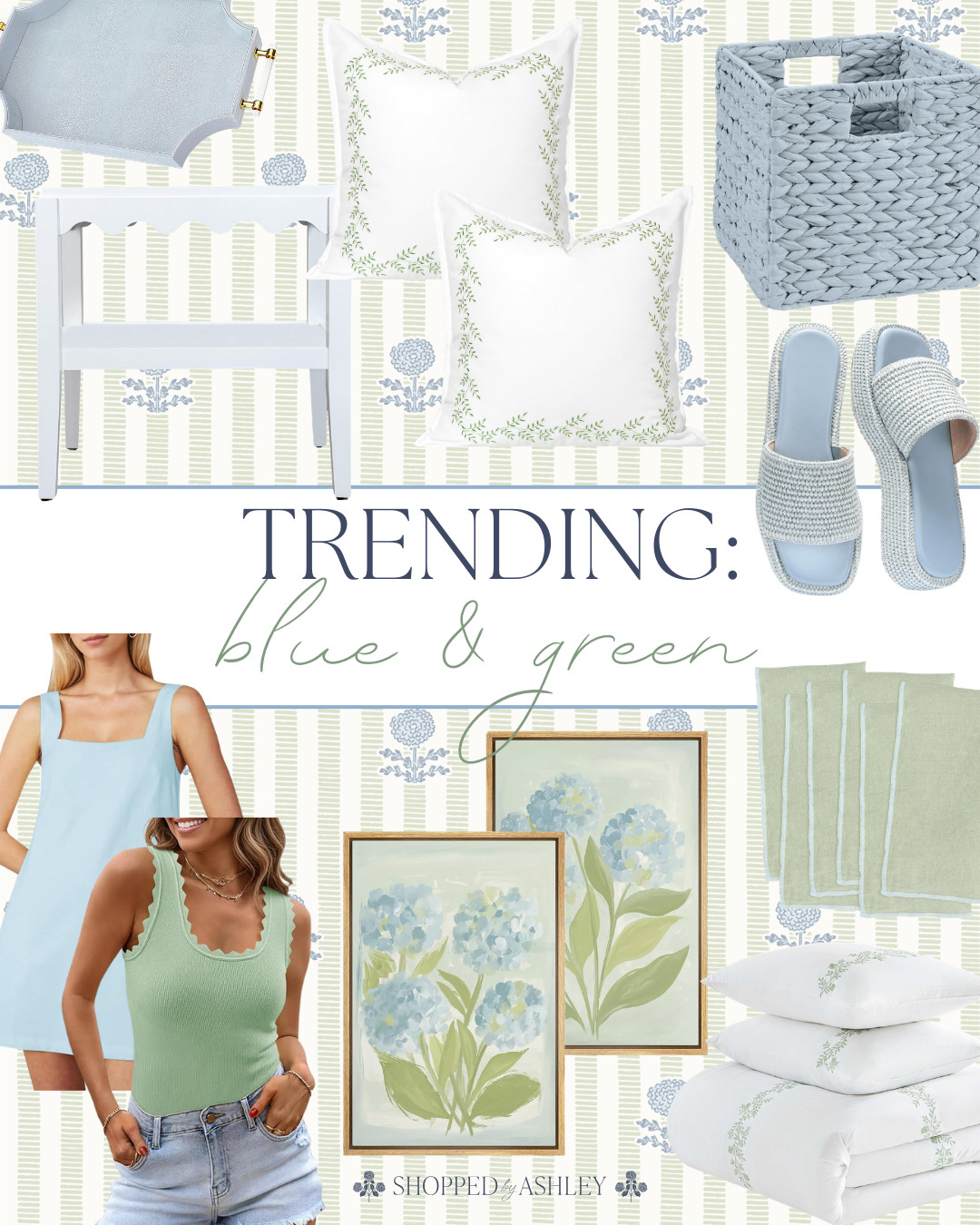 Trending blue and green decor and style from Amazon!

amazon home, amazon fashion, scallop decor, scallop table, grandmillennial style, classic style, serena and lily style, spring style, hydrangea art, designer look, look for less 

 #LTKHome