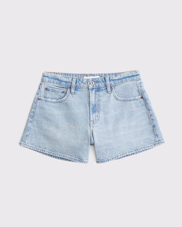 Curve Love Mid Rise A-Line Short | Abercrombie & Fitch (US)