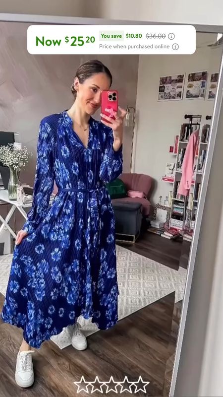 Blue midi dress - on sale at Walmart for under $30! 💙

Comfy dress // flattering dress // flowy dress // pleated dress // spring dress // wedding guest dress // baby shower dress // bridal shower dress // floral dress // dress on sale 

#LTKsalealert #LTKstyletip #LTKSeasonal