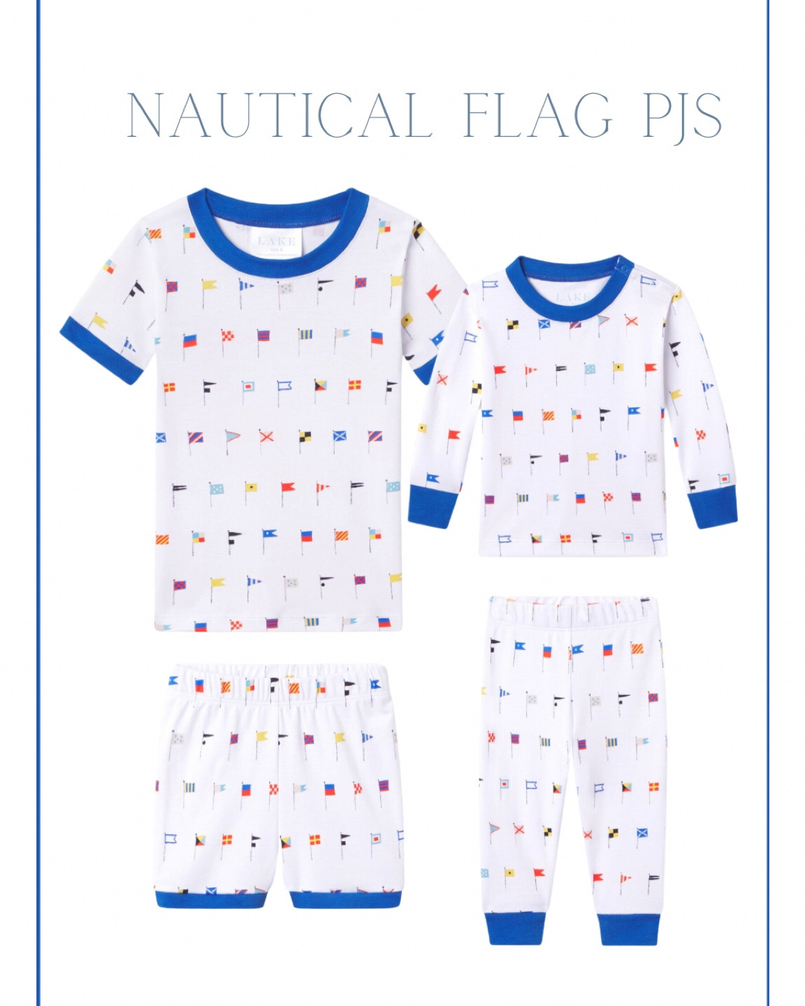 Darling nautical flag pajamas - these are even so great as comfy summer clothes to wear all day! Size up 2-3 sizes

#LTKfamily #LTKkids