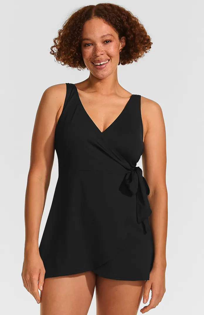 Side Tie Mini Swim Dress Swimsuit | Nordstrom