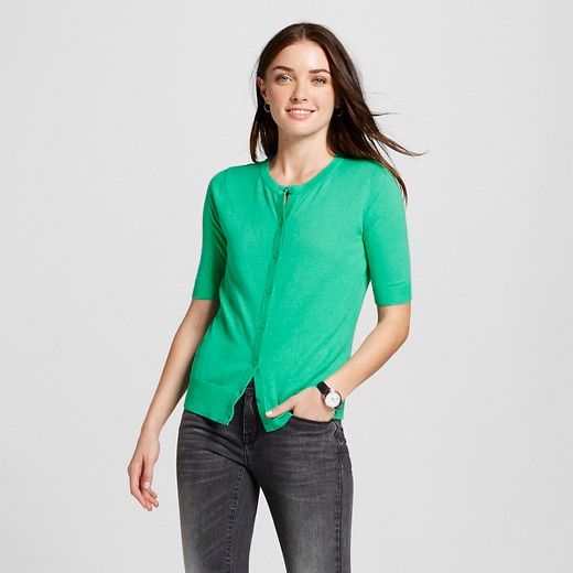 Women's Short Sleeve Crewneck Jersey Cardigan - Merona™ | Target