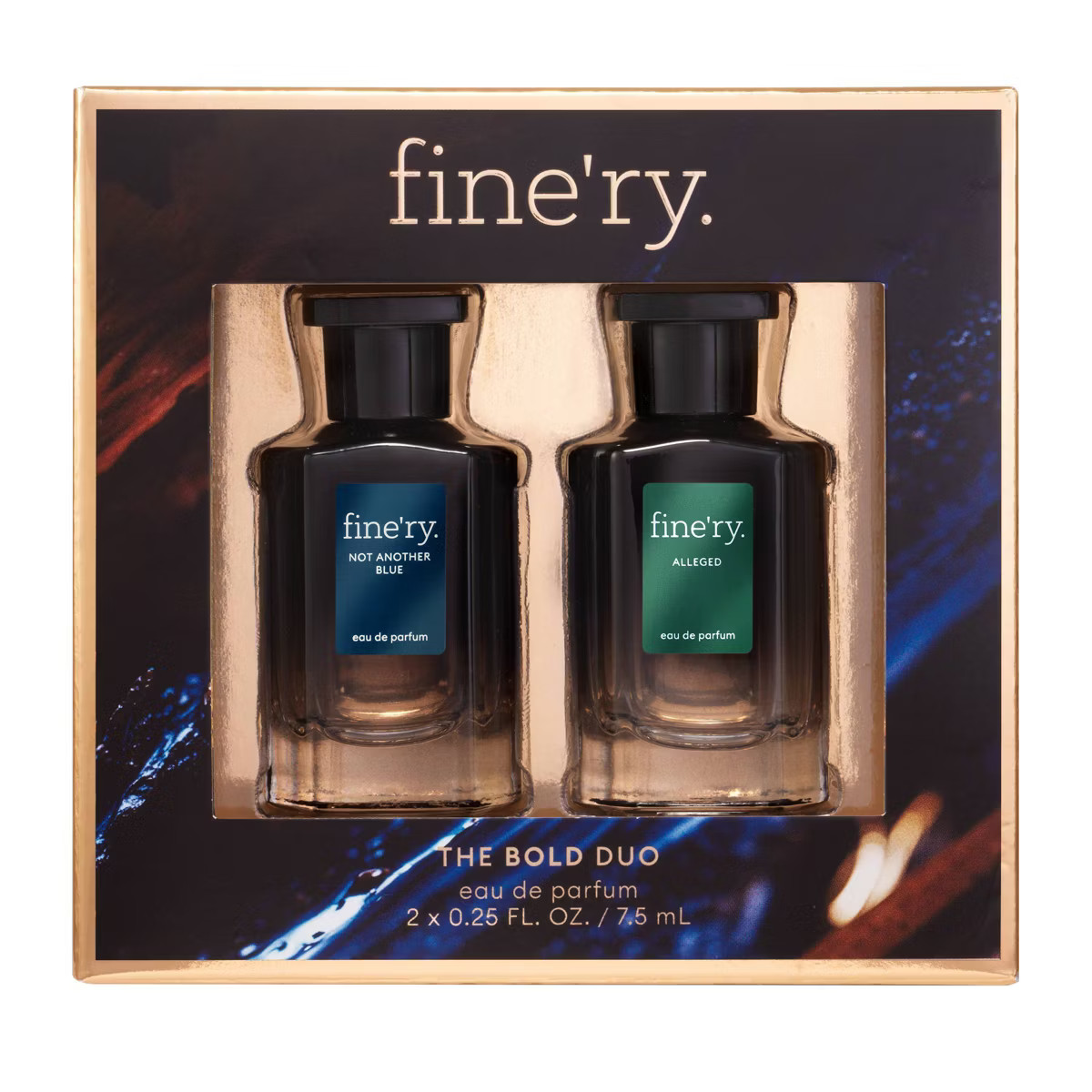 fine'ry. Men's Mini Eua De Perfume Duo Set - Alleged and Not Another Blue - 7.5ml | Target