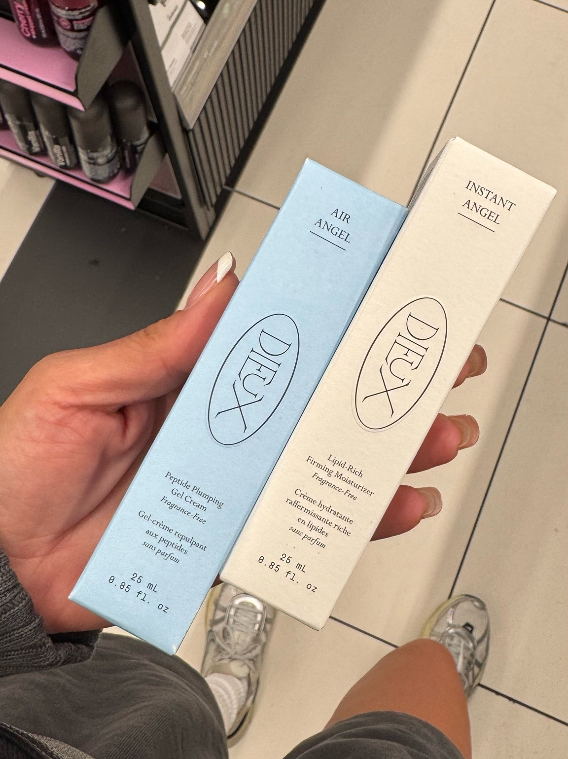Picked up two of my favorite products needed them in travel size again I just ran out and I’m about to take off again…✈️

Dieux
Love the way this feels on my skin 👌🏽💦🧖‍♀️

Air Angel Peptide Plumping Gel Cream

Instant Angel Lipid-Rich Firming Moisturizer

#LTKU #LTKselfcare #LTKBeauty