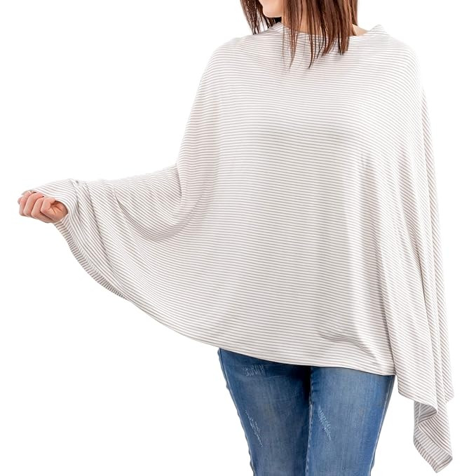 Amazon.com : WeeSprout Nursing Cover for Breastfeeding, Soft & Breathable Nursing Poncho, Neck In... | Amazon (US)