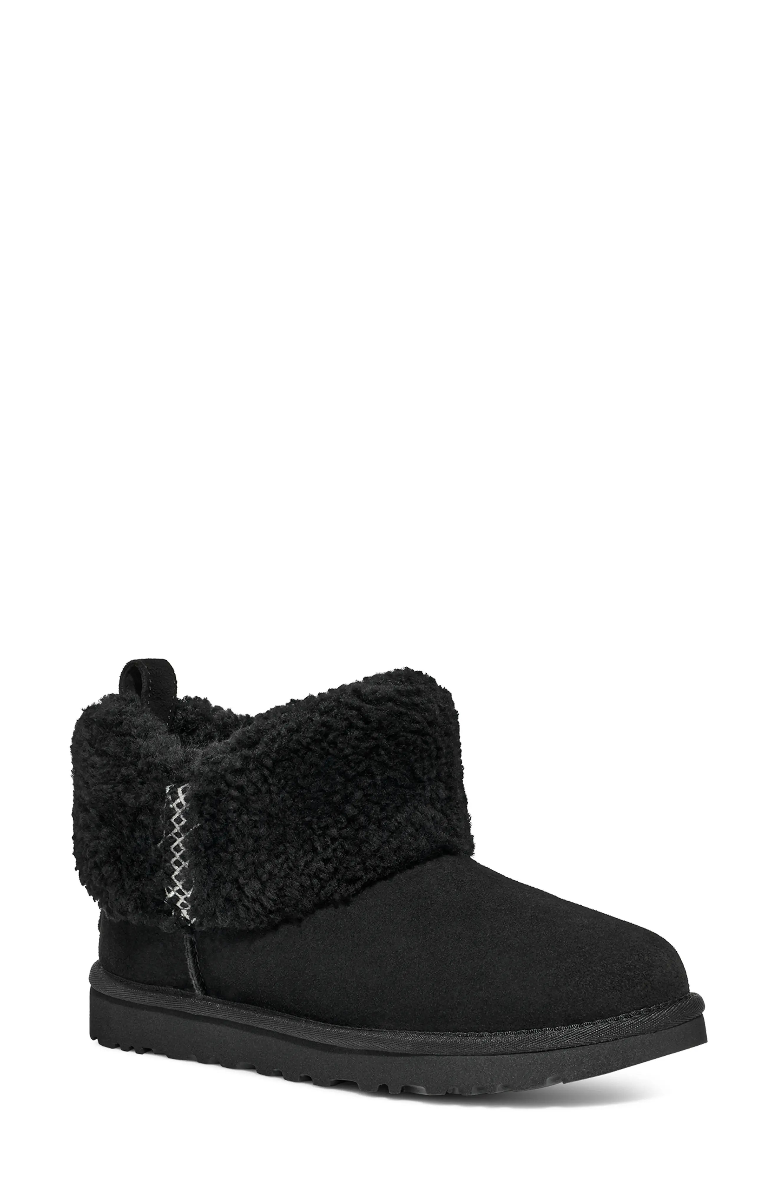 Ultra Mini Braid Genuine Shearling Bootie (Women) | Nordstrom | Nordstrom