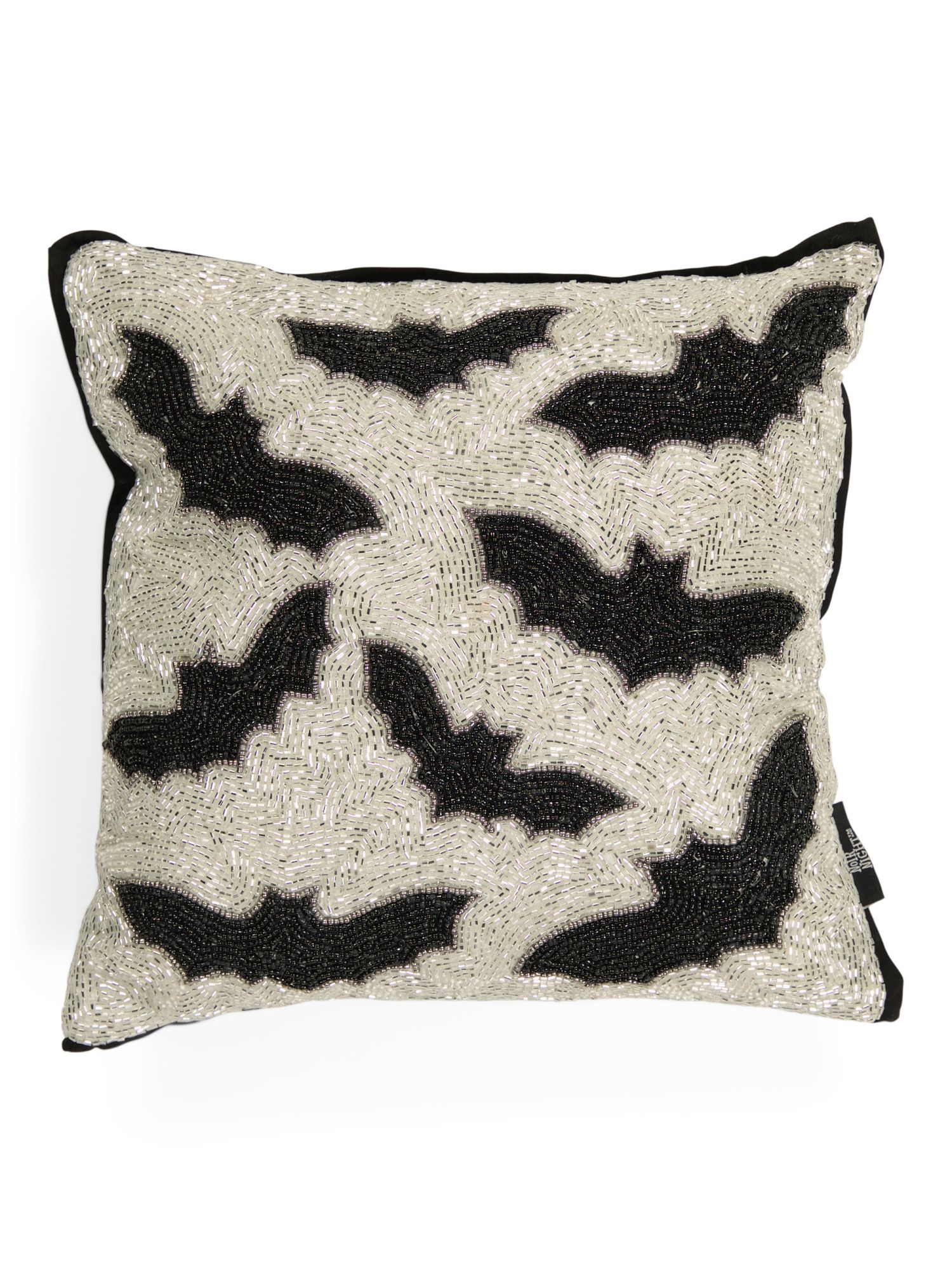 14x14 Hand Beaded Bats Pillow | TJ Maxx